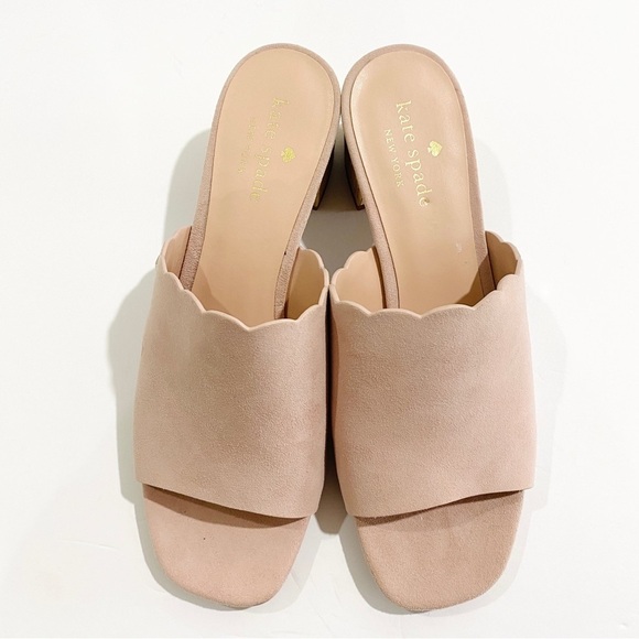 Kate Spade blush pink suede mules - Picture 2 of 5